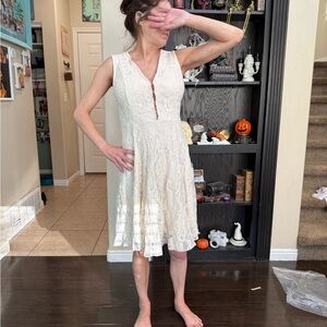 Elegant White Lace Dress